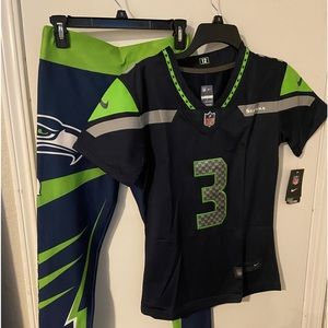 Official NFL Seahawks Jersey size Medium.  With matching tights medium.